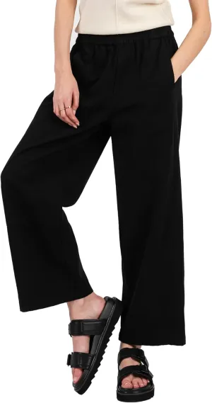 Women's Casual Cotton Linen Pants - Elastic Waist Relax Fit Lantern Trousers for Summer and Fall