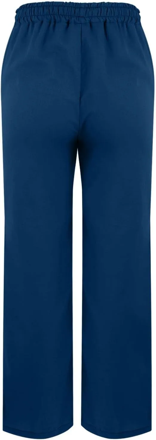 Womens Casual Cotton Linen Pants Lightweight Summer Relax Fit Elastic Waist Plus Size Solid Lounge Long Trousers