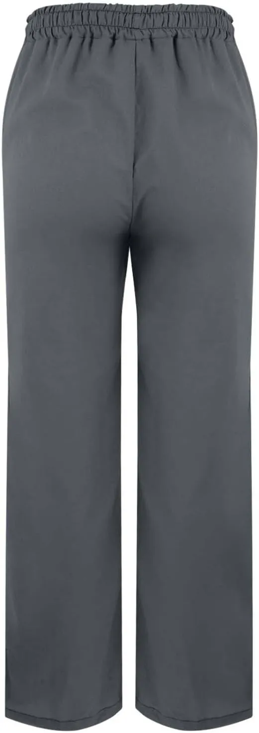 Womens Casual Cotton Linen Pants Lightweight Summer Relax Fit Elastic Waist Plus Size Solid Lounge Long Trousers