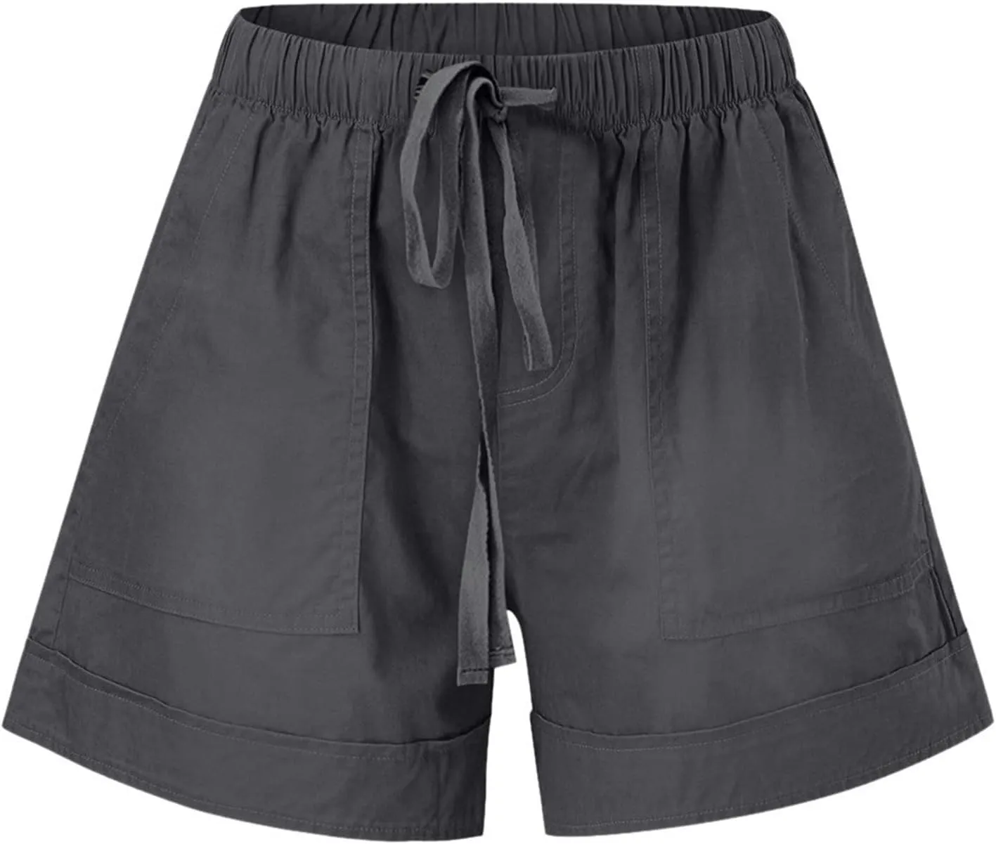 Women's Drawstring Shorts Summer Casual Comfy Shorts Elastic Waist Baggy Shorts with Pocket Trendy Cute Short Pants