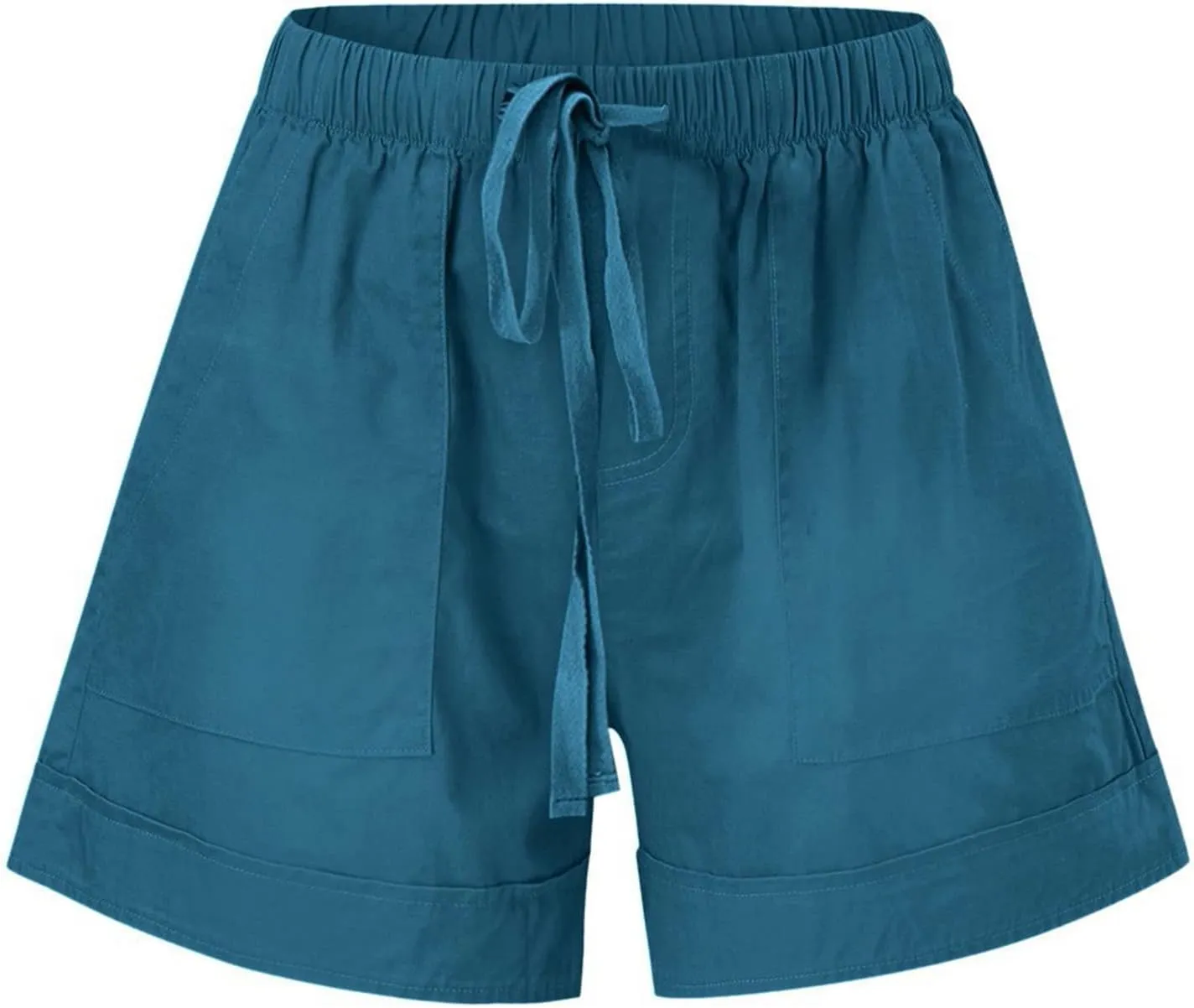 Women's Drawstring Shorts Summer Casual Comfy Shorts Elastic Waist Baggy Shorts with Pocket Trendy Cute Short Pants