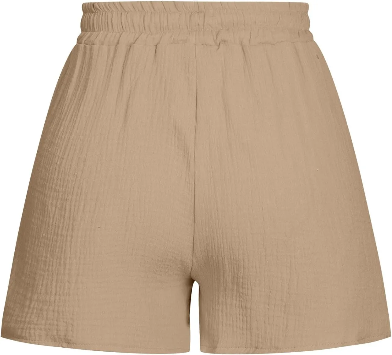 Women's Green Solid Cotton Linen Bermuda Shorts