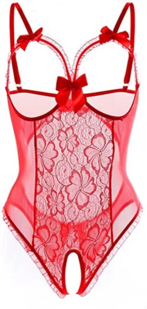 Women's Lingerie Set Mini Babydoll Bow Tie Adjustable Low Waist Dress Mini Skirt Nightwear Pjs