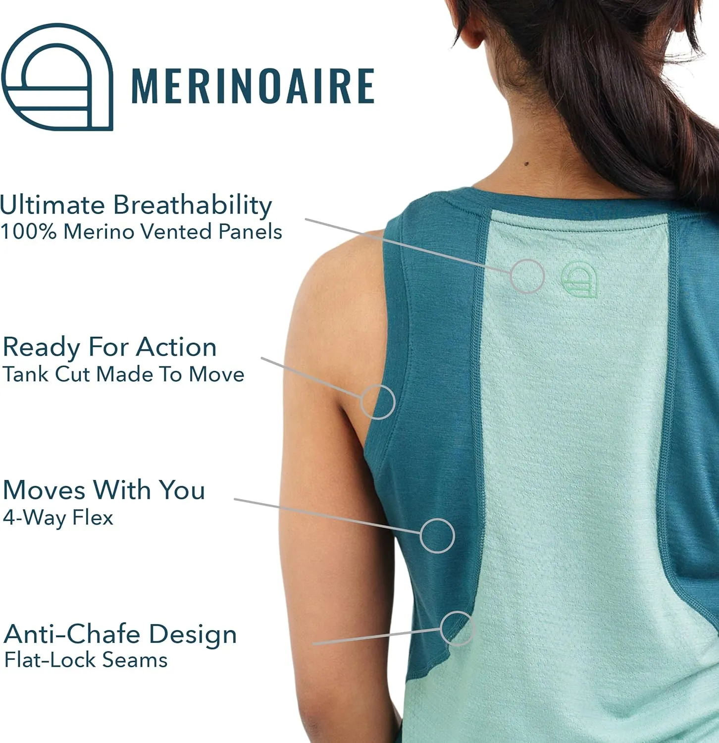 Women's Merino Tank Top by Woolly | RWS Certified | Soft, Stink Free, Seattle Designed