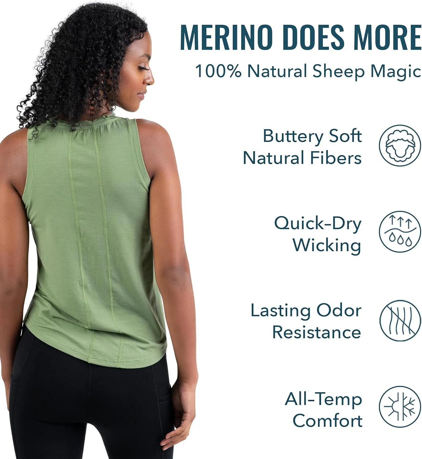 Women's Merino Tank Top by Woolly | RWS Certified | Soft, Stink Free, Seattle Designed