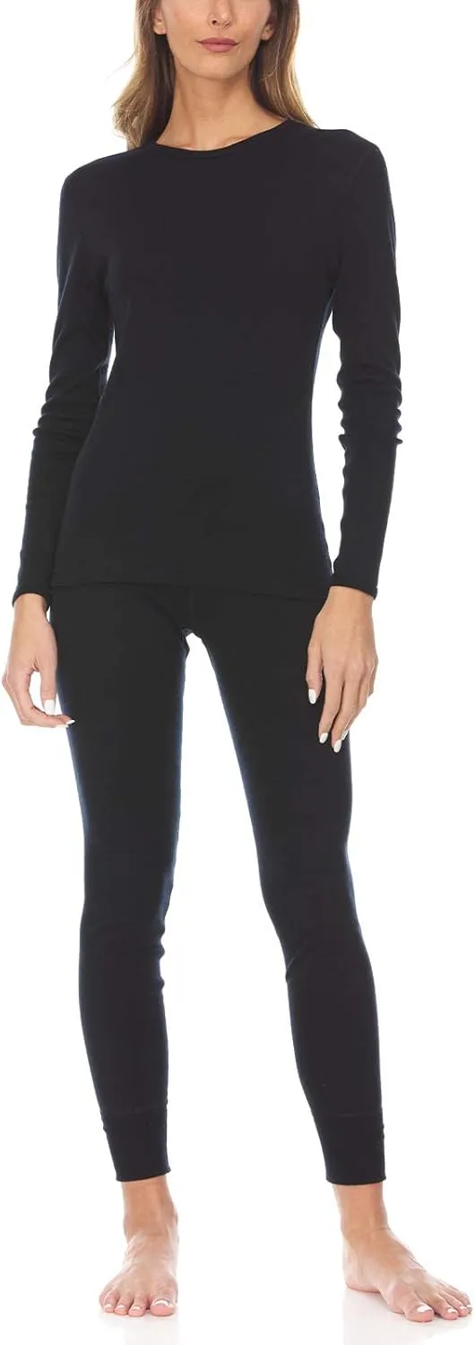 Women's Midweight 100% Merino Wool Base Layer Bottoms - Winter Leggings - Cold Weather Thermals - Anti Odor