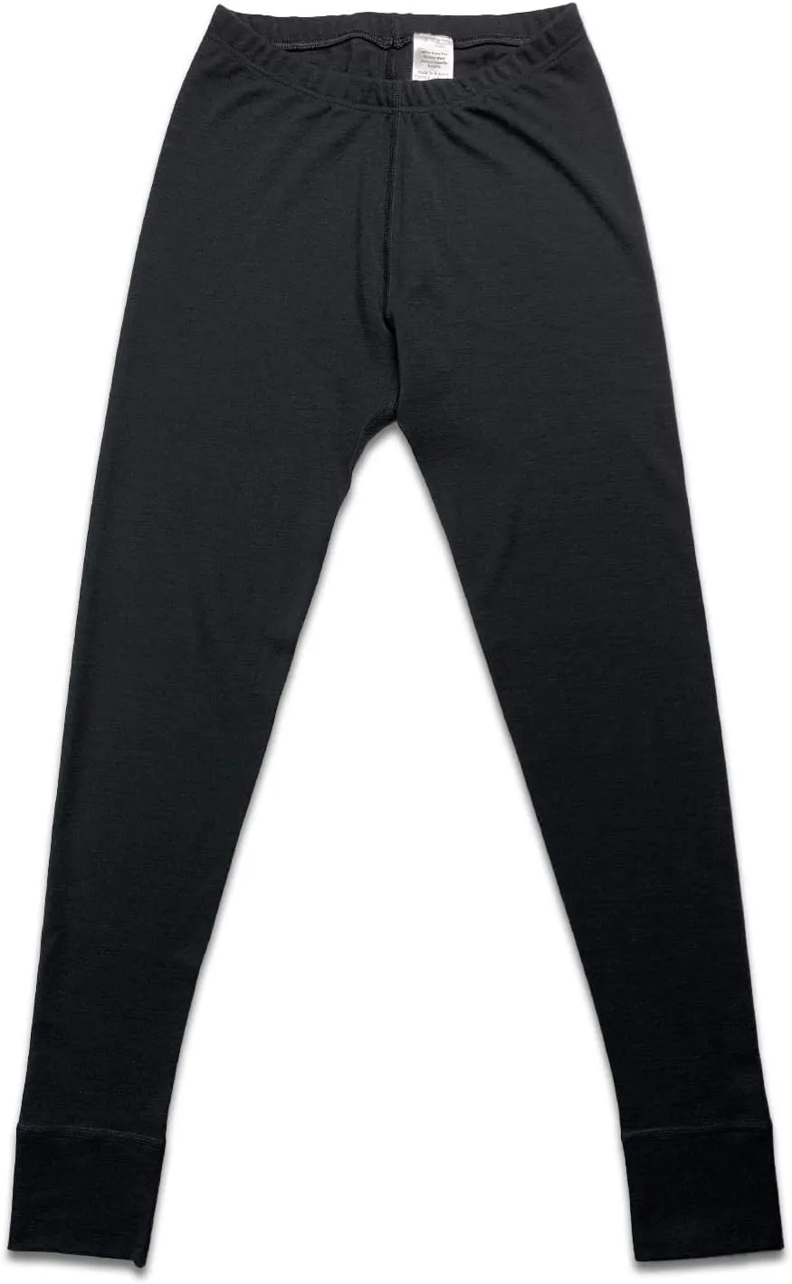 Women's Midweight 100% Merino Wool Base Layer Bottoms - Winter Leggings - Cold Weather Thermals - Anti Odor