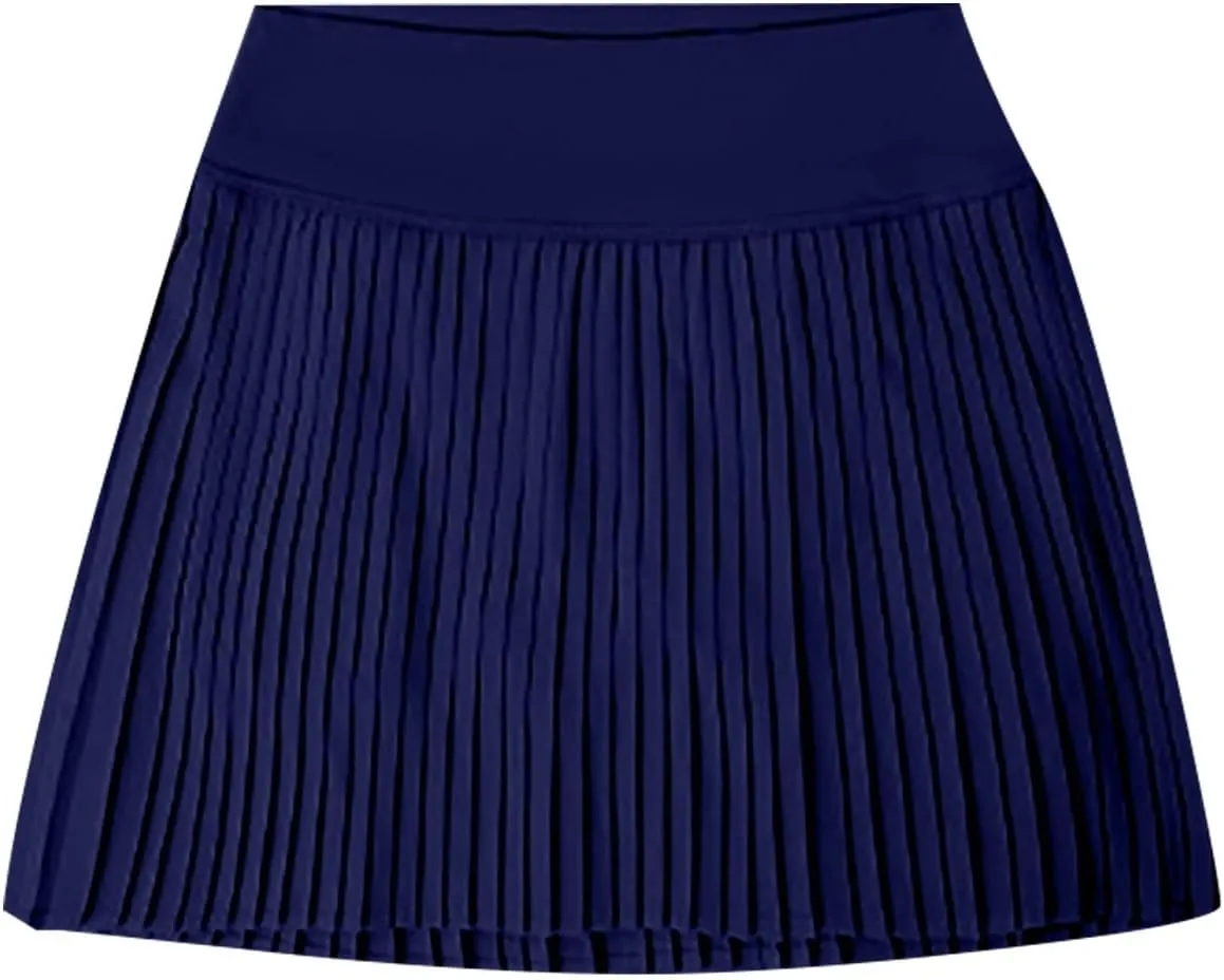 Womens Tennis High Waist Mini Skirt with Pockets Pleated Running Athletic Golf Skorts Lightweight Trendy Skirts