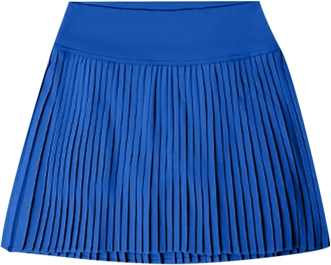 Womens Tennis High Waist Mini Skirt with Pockets Pleated Running Athletic Golf Skorts Lightweight Trendy Skirts