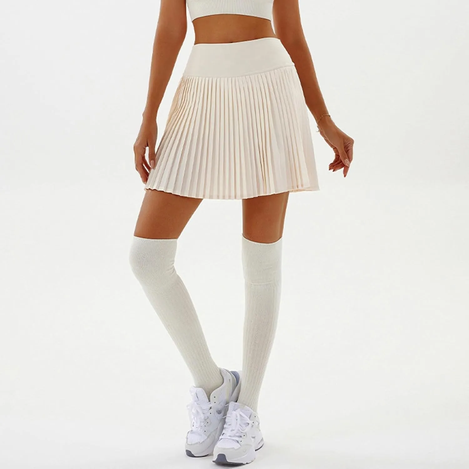 Womens Tennis High Waist Mini Skirt with Pockets Pleated Running Athletic Golf Skorts Lightweight Trendy Skirts