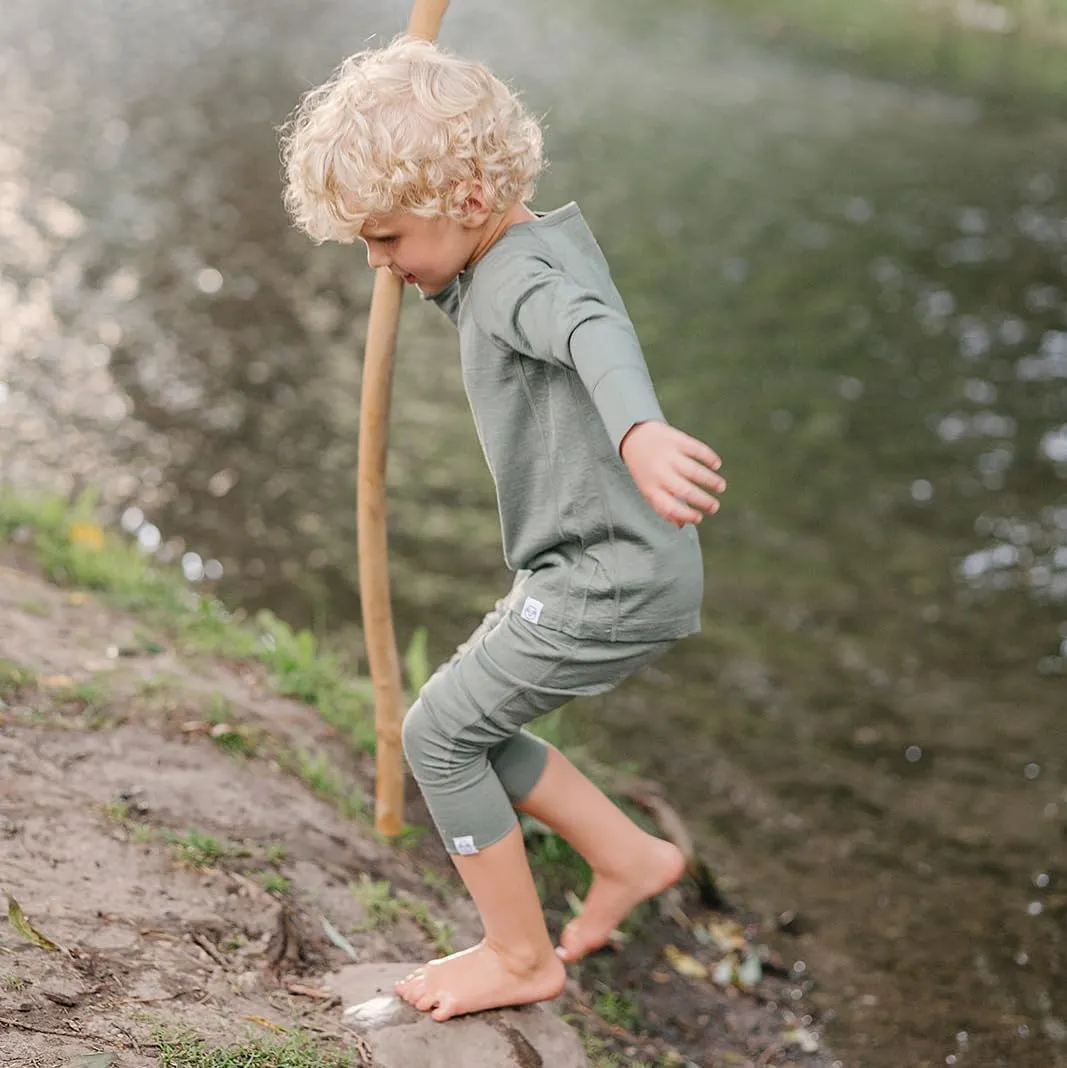 Woolino Merino Wool Base Layer for Kids - Super Soft Kids Leggings - All Natural Base Layer Bottoms