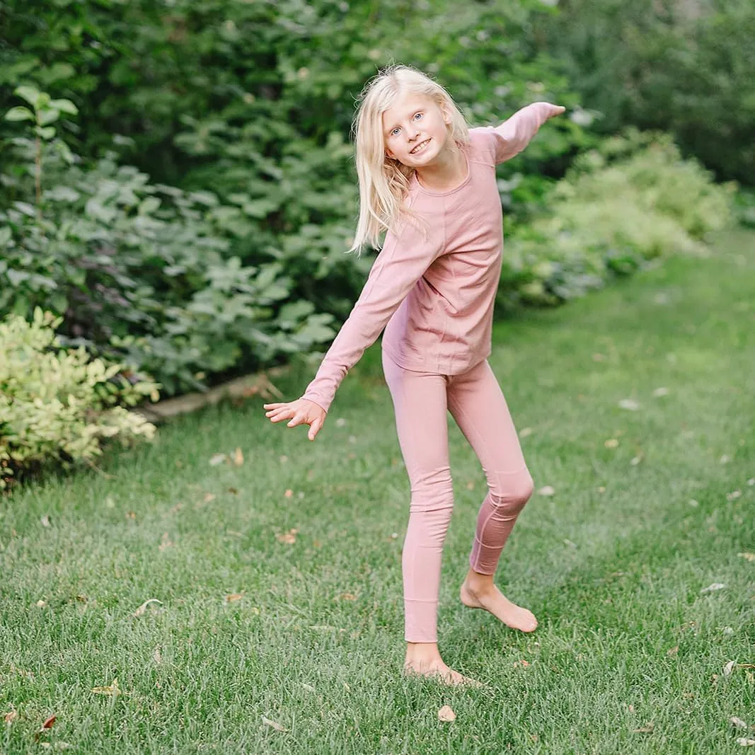 Woolino Merino Wool Base Layer for Kids - Super Soft Kids Leggings - All Natural Base Layer Bottoms