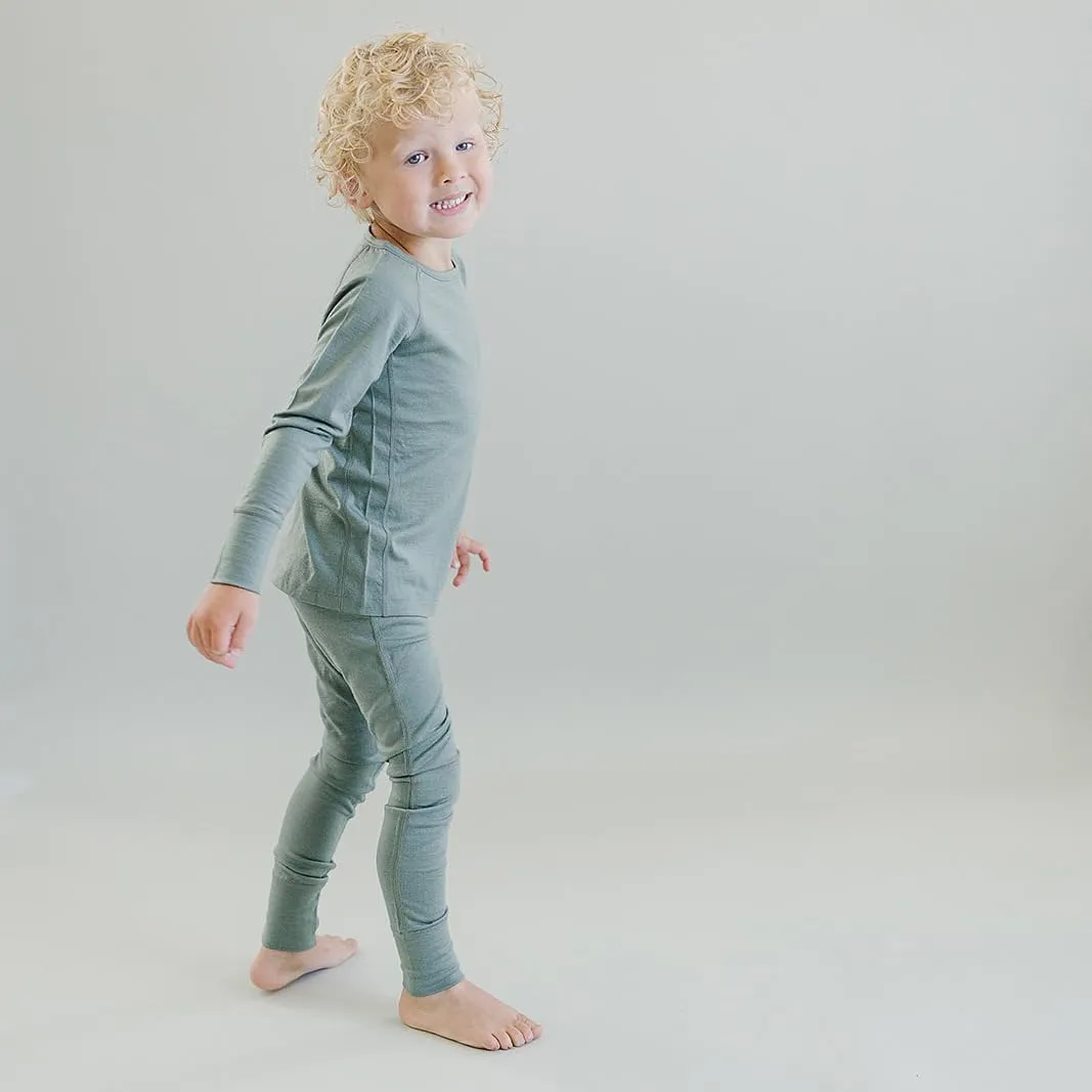 Woolino Merino Wool Base Layer for Kids - Super Soft Kids Leggings - All Natural Base Layer Bottoms
