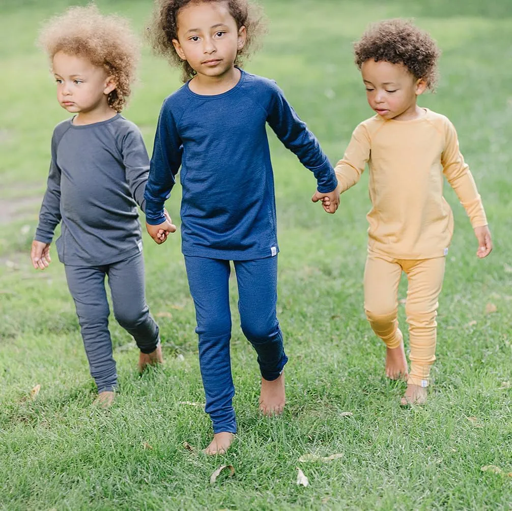 Woolino Merino Wool Base Layer for Kids - Super Soft Kids Leggings - All Natural Base Layer Bottoms