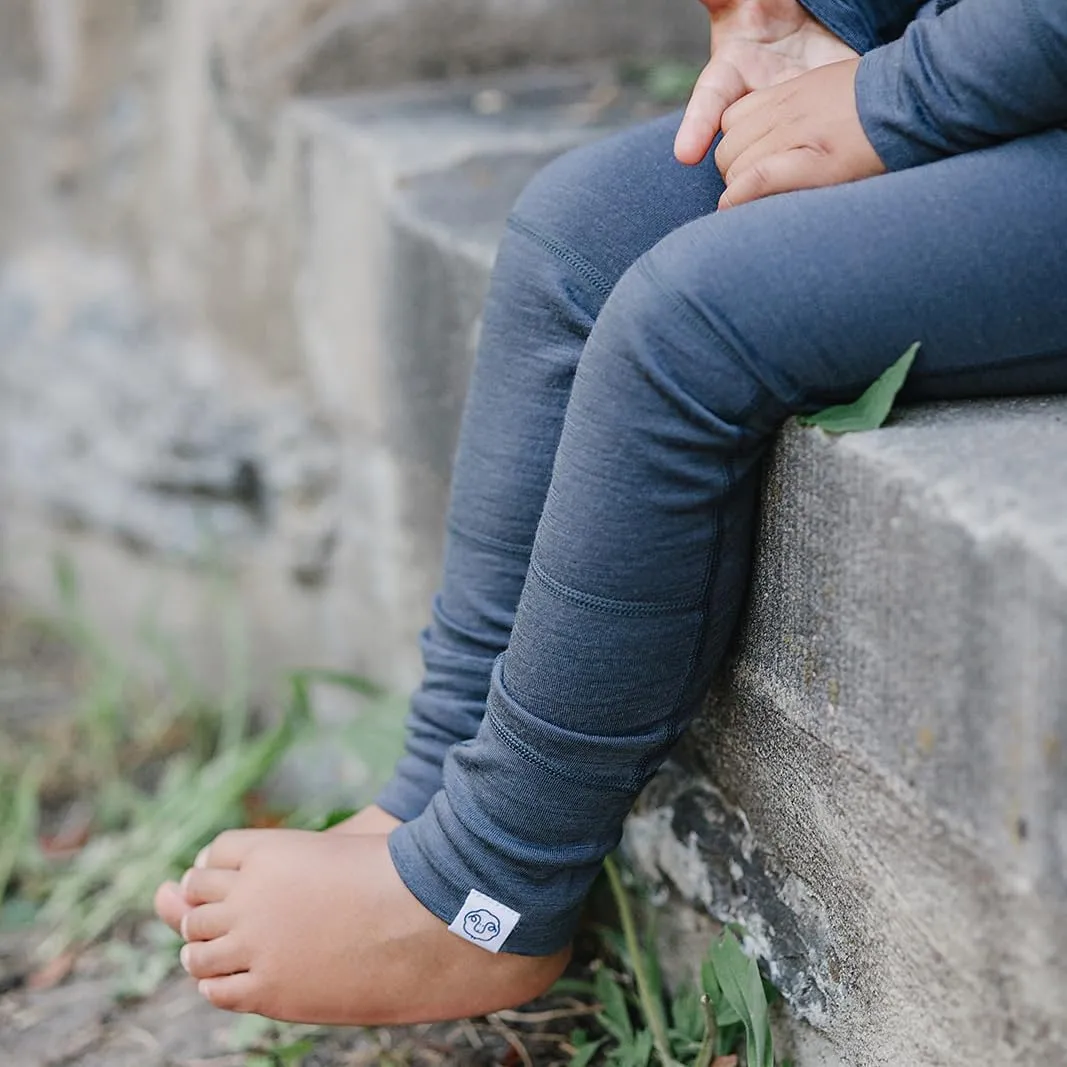 Woolino Merino Wool Base Layer for Kids - Super Soft Kids Leggings - All Natural Base Layer Bottoms