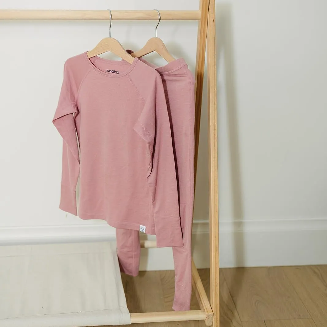 Woolino Merino Wool Base Layer for Kids - Super Soft Kids Long Sleeve Thermal Top - All Natural Base Layer Shirt