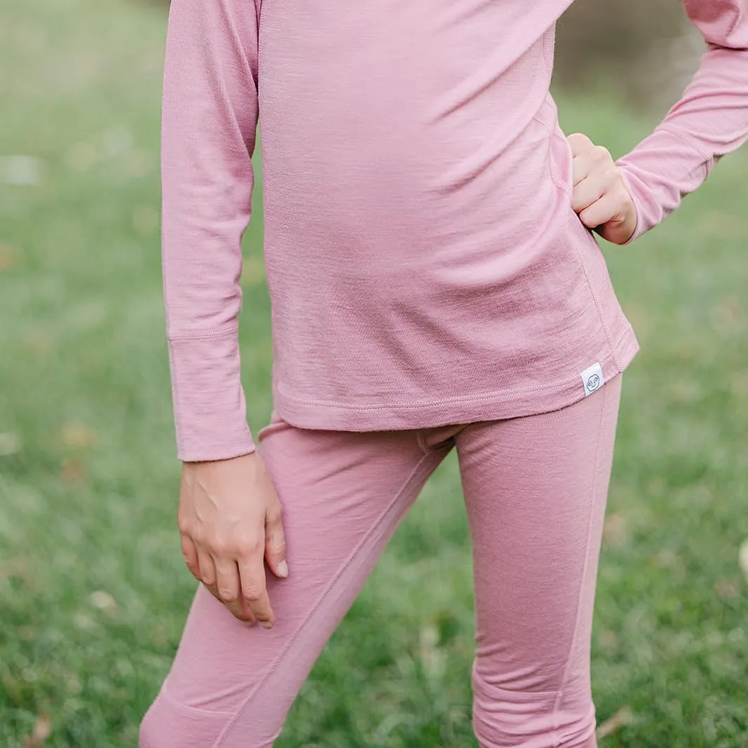 Woolino Merino Wool Base Layer for Kids - Super Soft Kids Long Sleeve Thermal Top - All Natural Base Layer Shirt