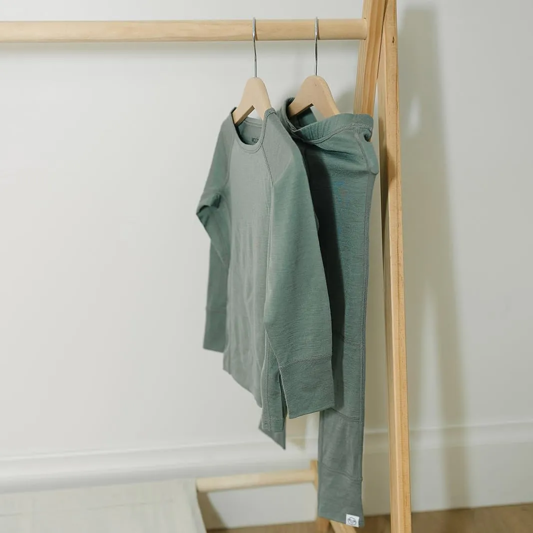 Woolino Merino Wool Base Layer for Kids - Super Soft Kids Long Sleeve Thermal Top - All Natural Base Layer Shirt