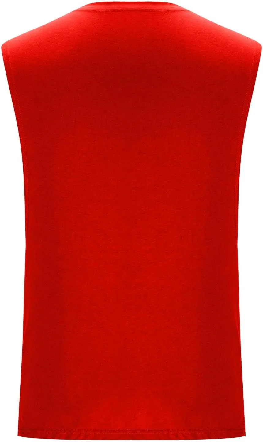 Workout Cut Off Tanks for Men Sleeveless Training Tops Fitness T-Shirts Stylish Athletic Gym Tees Tropical Beach Wear