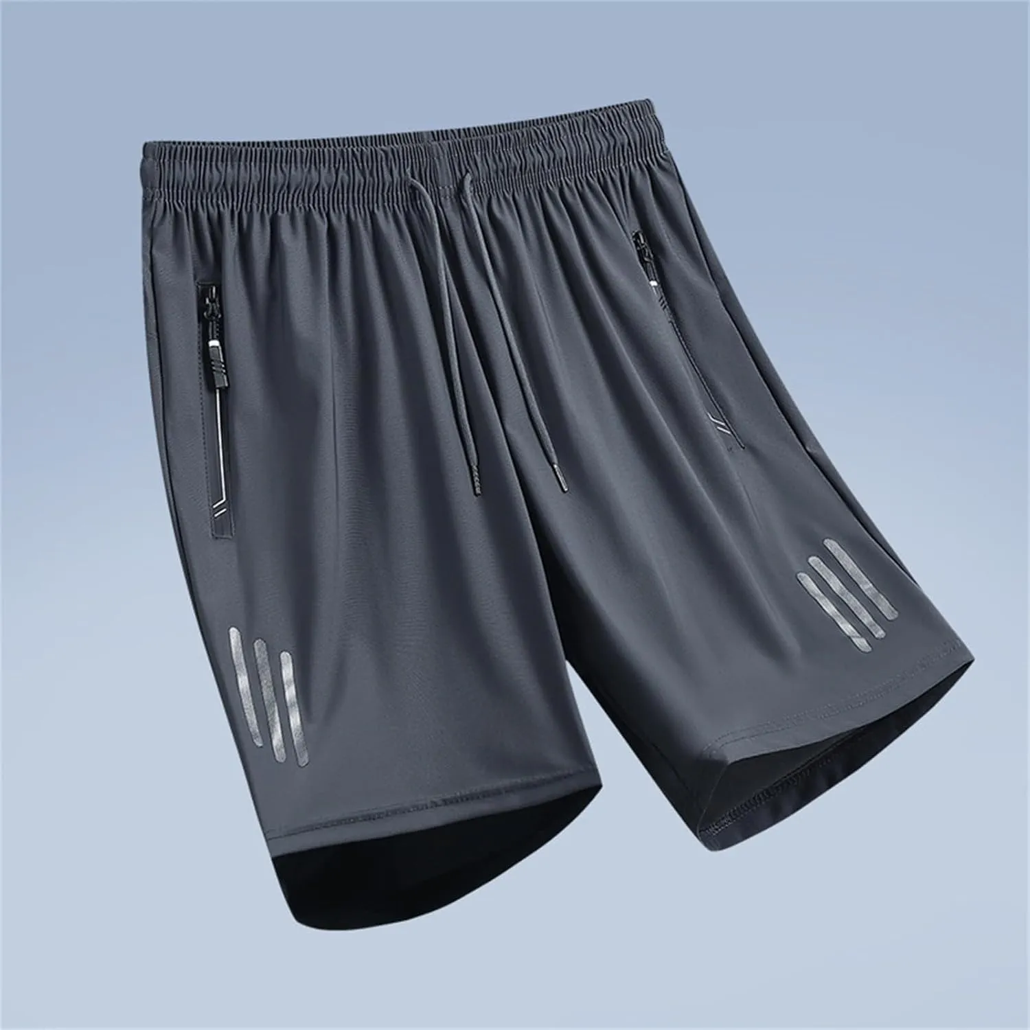 Workout Shorts Pack Men's Ice Silk Shorts Sport Lightweight Shorts Breathable Short Pants Pocket Exercise Shorts