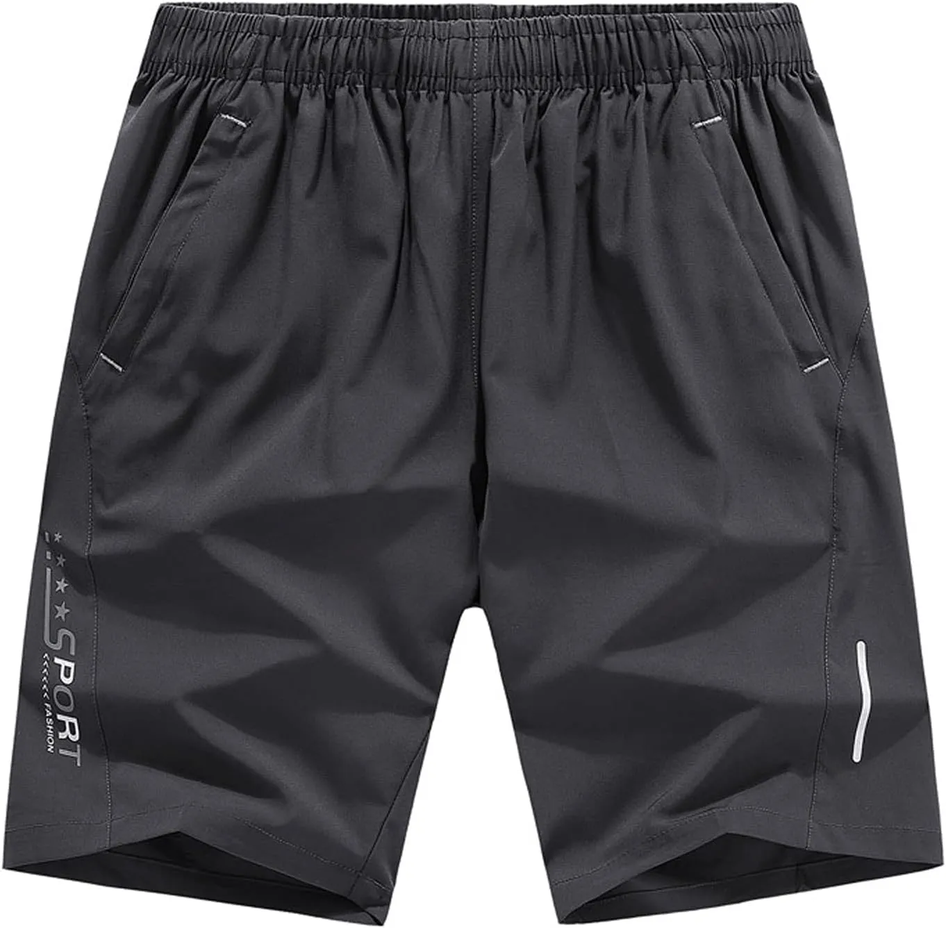 Ymosrh Men's Athletic Shorts Gym Shorts Quick Dry Lightweight Training Running Jogger Zipper Pockets Shorts, M-5XL