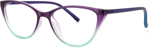 Zeelool Ultra Light Cat Eye Blue Light Blocking Glasses for Women TR90 Eyewear Lucy FP0300-01 Purple-Green